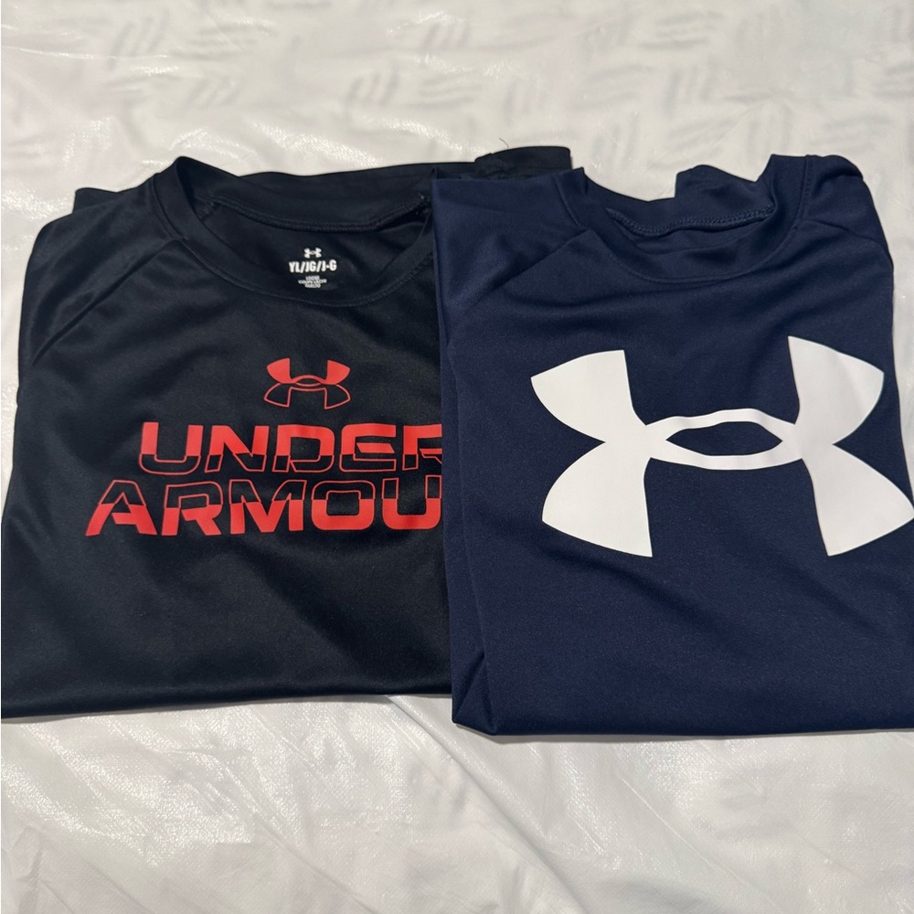 Under Armour Kids Short Sleeve Tees - Black and Navy